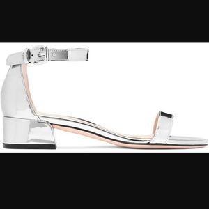 Stuart Weitzman Nudistjune Sandal Silver Mirror